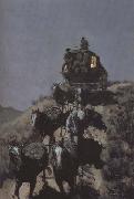 The Old Stage-Coach of the Plains (mk43) Frederic Remington